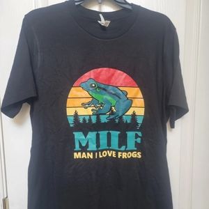 MILF-Man I Love Frogs Funny Saying Frog-Amphibian Lovers T-Shirt large